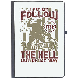                       UDNAG Ruled Notebook Diary 'Military | Lead me, follow me, or get the hell out of my way', [A5 80Pages 80GSM]                                              
