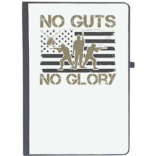                       UDNAG Ruled Notebook Diary 'Military | no guts no glory', [A5 80Pages 80GSM]                                              