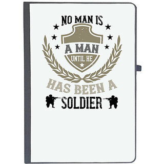                       UDNAG Ruled Notebook Diary 'Military | No man is a man until he has been a soldier', [A5 80Pages 80GSM]                                              