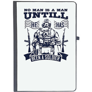                       UDNAG Ruled Notebook Diary 'Military | No man is a man until he has been a soldier2', [A5 80Pages 80GSM]                                              