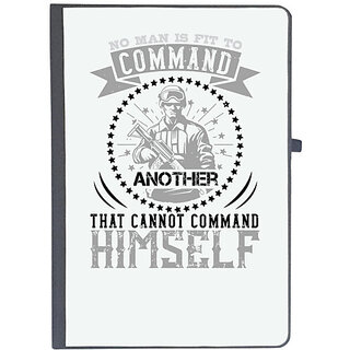                       UDNAG Ruled Notebook Diary 'Military | No man is fit to command another that cannot command himself', [A5 80Pages 80GSM]                                              