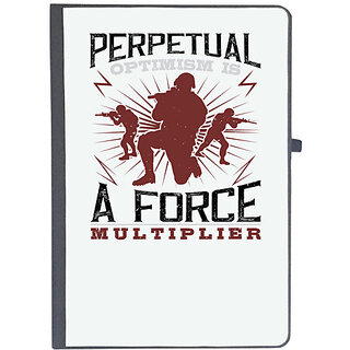                       UDNAG Ruled Notebook Diary 'Military | Perpetual optimism is a force multiplier 2', [A5 80Pages 80GSM]                                              