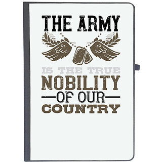                       UDNAG Ruled Notebook Diary 'Military | The Army is the true nobility of our country', [A5 80Pages 80GSM]                                              