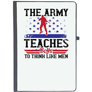                       UDNAG Ruled Notebook Diary 'Military | The army teaches boys to think like men', [A5 80Pages 80GSM]                                              