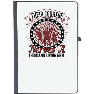                      UDNAG Ruled Notebook Diary 'Military | Their courage nerves a thousand living men 2', [A5 80Pages 80GSM]                                              