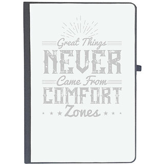                       UDNAG Ruled Notebook Diary 'Motivational | Great things never came from comfort zones', [A5 80Pages 80GSM]                                              