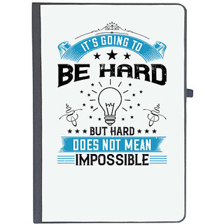                       UDNAG Ruled Notebook Diary 'Motivational | Its going to be hard, but hard does not mean impossible', [A5 80Pages 80GSM]                                              