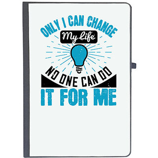                      UDNAG Ruled Notebook Diary 'Motivational | Only I can change my life. No one can do it for me', [A5 80Pages 80GSM]                                              