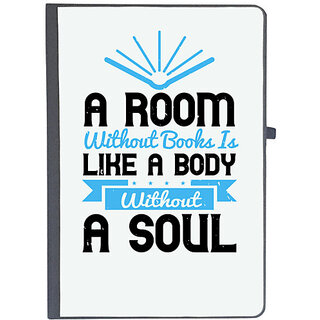                       UDNAG Ruled Notebook Diary 'Motivational | A Room Without Books Is Like A Body Without A Soul', [A5 80Pages 80GSM]                                              