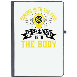                       UDNAG Ruled Notebook Diary 'Motivational | Reading Is To The Mind, As Exercise Is To The Body', [A5 80Pages 80GSM]                                              