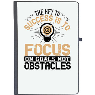                       UDNAG Ruled Notebook Diary 'Motivational | The key to success is to focus on goals, not obstacles', [A5 80Pages 80GSM]                                              