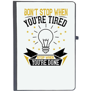                       UDNAG Ruled Notebook Diary 'Motivational | Dont stop when youre tired. Stop when youre done', [A5 80Pages 80GSM]                                              