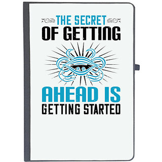                       UDNAG Ruled Notebook Diary 'Motivational | The secret of getting ahead is getting started', [A5 80Pages 80GSM]                                              