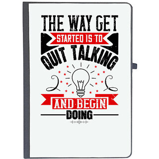                       UDNAG Ruled Notebook Diary 'Motivational | The Way Get Started Is To Quit Talking And Begin Doing', [A5 80Pages 80GSM]                                              