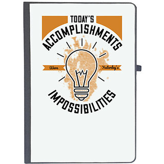                       UDNAG Ruled Notebook Diary 'Motivational | Todays Accomplishments Were Yesterdays Impossibilities', [A5 80Pages 80GSM]                                              
