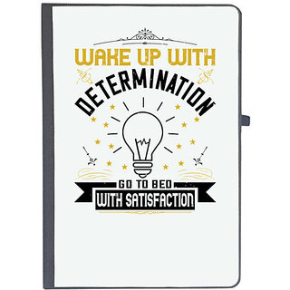                      UDNAG Ruled Notebook Diary 'Motivational | Wake up with determination. Go to bed with satisfaction', [A5 80Pages 80GSM]                                              