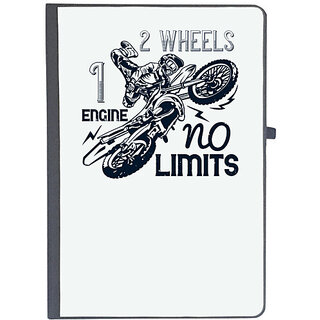                       UDNAG Ruled Notebook Diary 'Motor Cycle | 2 wheels, 1 engine, no limits', [A5 80Pages 80GSM]                                              