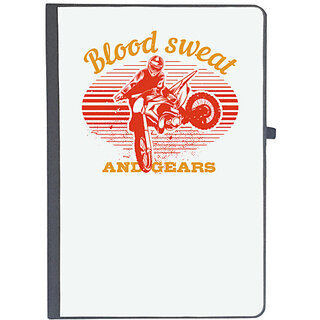                       UDNAG Ruled Notebook Diary 'Motor Cycle | Blood, Sweat, & Gears', [A5 80Pages 80GSM]                                              