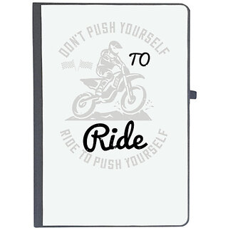                       UDNAG Ruled Notebook Diary 'Motor Cycle | Dont push yourself to ride, ride to push yourself', [A5 80Pages 80GSM]                                              