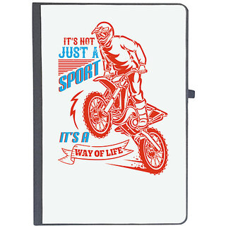                       UDNAG Ruled Notebook Diary 'Motor Cycle | Its not just a sport, its a way of life', [A5 80Pages 80GSM]                                              