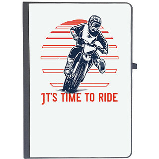                       UDNAG Ruled Notebook Diary 'Motor Cycle | Its time to ride', [A5 80Pages 80GSM]                                              