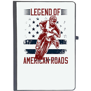                       UDNAG Ruled Notebook Diary 'Motor Cycle | Legend of American roads', [A5 80Pages 80GSM]                                              