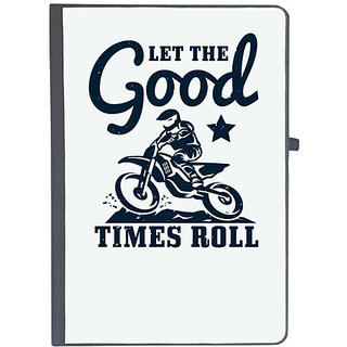                       UDNAG Ruled Notebook Diary 'Motor Cycle | Let the good times roll', [A5 80Pages 80GSM]                                              