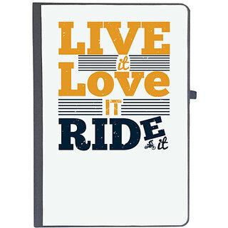                       UDNAG Ruled Notebook Diary 'Motor Cycle | Live it. Love it. Ride it', [A5 80Pages 80GSM]                                              