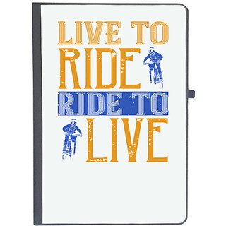                       UDNAG Ruled Notebook Diary 'Motor Cycle | Live to Ride, Ride to Live', [A5 80Pages 80GSM]                                              
