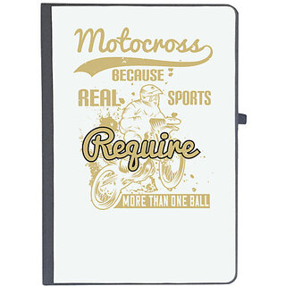                       UDNAG Ruled Notebook Diary 'Motor Cycle | Motocross Because real sports require more than one ball', [A5 80Pages 80GSM]                                              