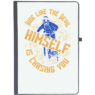                      UDNAG Ruled Notebook Diary 'Motor Cycle | Ride like the Devil himself, is chasing you', [A5 80Pages 80GSM]                                              
