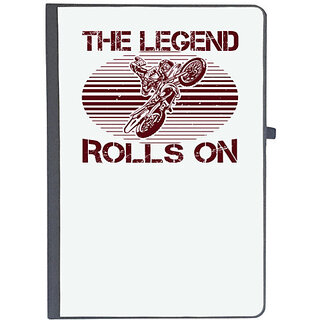                       UDNAG Ruled Notebook Diary 'Motor Cycle | The Legend Rolls On', [A5 80Pages 80GSM]                                              