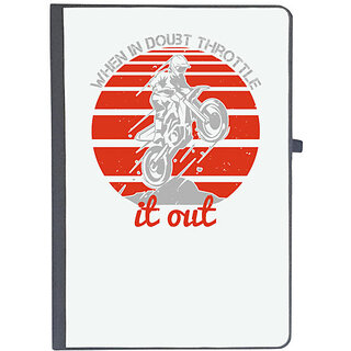                       UDNAG Ruled Notebook Diary 'Motor Cycle | When in doubt throttle it out', [A5 80Pages 80GSM]                                              