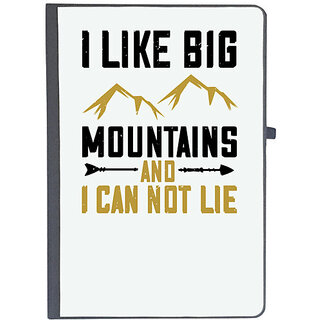                       UDNAG Ruled Notebook Diary 'Adventure Mountain | I like big mountains and i can not lie', [A5 80Pages 80GSM]                                              