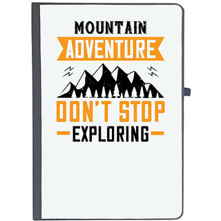                       UDNAG Ruled Notebook Diary 'Adventure Mountain | mountain adventure dont stop exploring', [A5 80Pages 80GSM]                                              