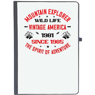                       UDNAG Ruled Notebook Diary 'Adventure Mountain | mountain explorer wildlife ventage america', [A5 80Pages 80GSM]                                              