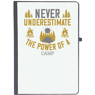                       UDNAG Ruled Notebook Diary 'Adventure Mountain | never underestimate the power of a camp', [A5 80Pages 80GSM]                                              