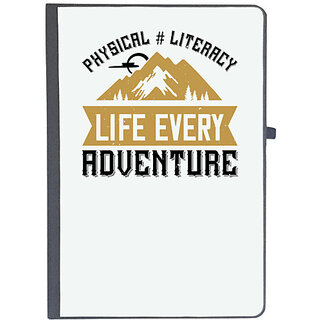                       UDNAG Ruled Notebook Diary 'Adventure Mountain | PHYSICAL # LITERACY LIFE EVERY ADVENTURE', [A5 80Pages 80GSM]                                              