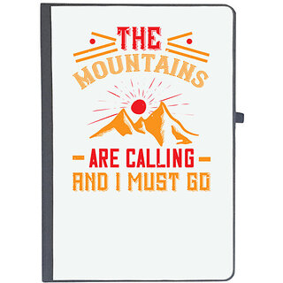                       UDNAG Ruled Notebook Diary 'Adventure Mountain | the mountains are calling and i must go', [A5 80Pages 80GSM]                                              