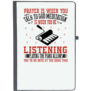                       UDNAG Ruled Notebook Diary 'Piano | Meditation is when you're listening', [A5 80Pages 80GSM]                                              