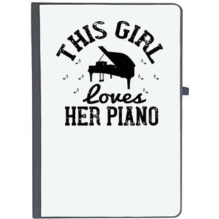                       UDNAG Ruled Notebook Diary 'Piano | this girl loves her piano', [A5 80Pages 80GSM]                                              