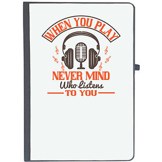                       UDNAG Ruled Notebook Diary 'Piano | When you play, never mind who listens to you', [A5 80Pages 80GSM]                                              