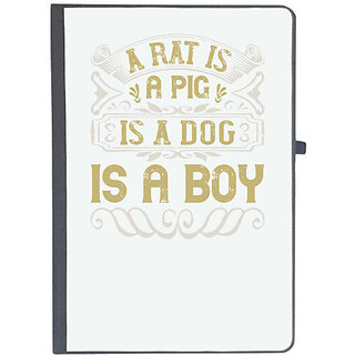                       UDNAG Ruled Notebook Diary 'Pig | A rat is a pig is a dog is a boy', [A5 80Pages 80GSM]                                              