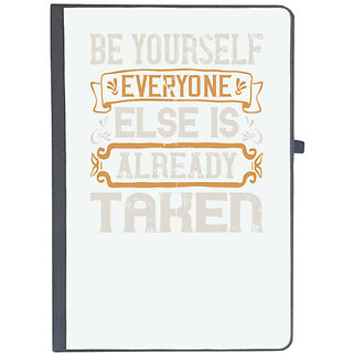                       UDNAG Ruled Notebook Diary 'Pig | Be yourself; everyone else is already taken', [A5 80Pages 80GSM]                                              