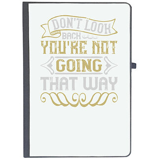                       UDNAG Ruled Notebook Diary 'Pig | Don't look back you're not going that way', [A5 80Pages 80GSM]                                              