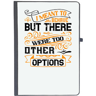                       UDNAG Ruled Notebook Diary 'Pig | I meant to behave but there were too many other options', [A5 80Pages 80GSM]                                              
