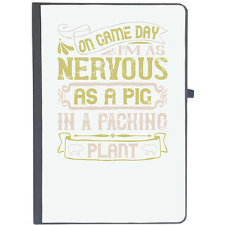                       UDNAG Ruled Notebook Diary 'Pig | On game day, Im as nervous as a pig in a packing plant', [A5 80Pages 80GSM]                                              