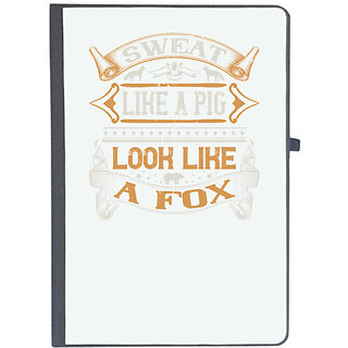                       UDNAG Ruled Notebook Diary 'Pig | Sweat like a pig look like a fox', [A5 80Pages 80GSM]                                              