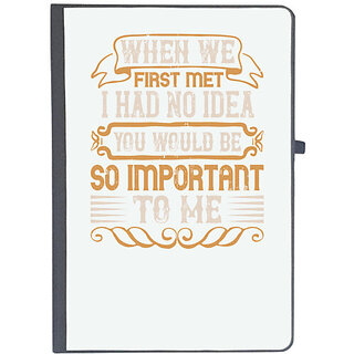                       UDNAG Ruled Notebook Diary 'Pig | When we first met, i had no idea you would be so important to me', [A5 80Pages 80GSM]                                              