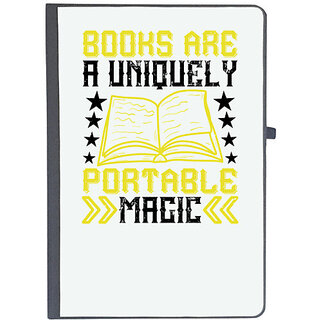                       UDNAG Ruled Notebook Diary 'Reading | Books are a uniquely portable magic', [A5 80Pages 80GSM]                                              